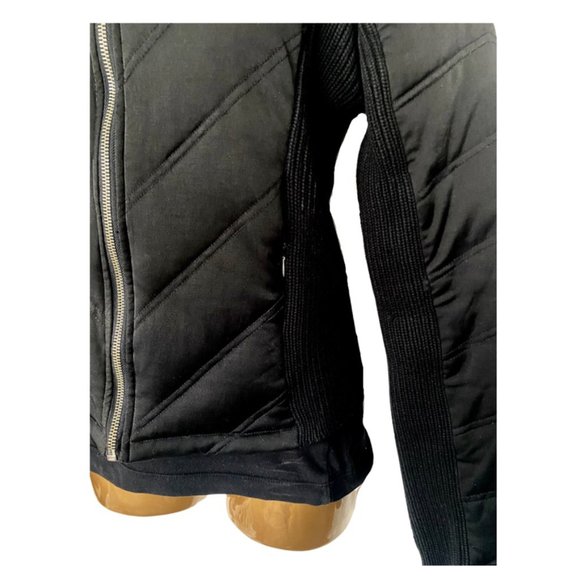 90s Black Fitted Bomber Puffer Jacket | G-Brand Black Short Jacket - Picture 6 of 13